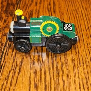 Thomas & Friends Wooden Railway Trevor Traction Engine 2001 Learning Curve Green
